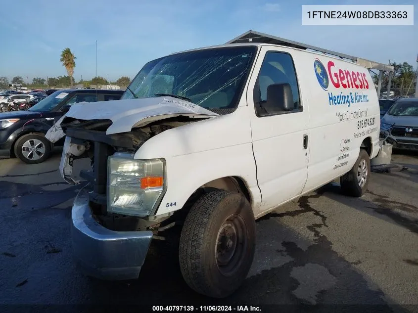 2008 Ford E-250 Commercial/Recreational VIN: 1FTNE24W08DB33363 Lot: 40797139