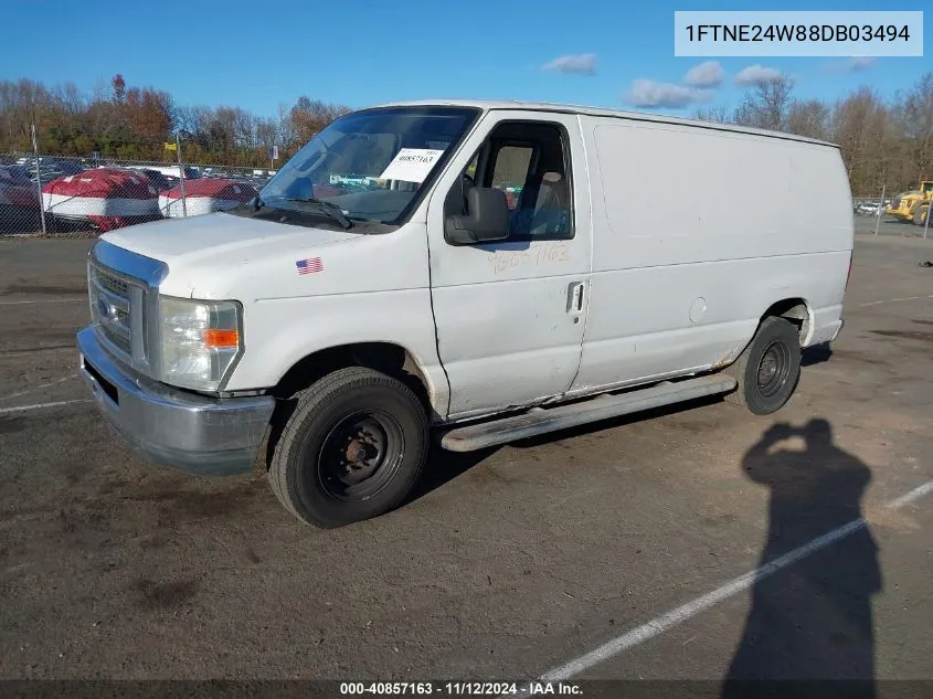 2008 Ford E-250 Commercial/Recreational VIN: 1FTNE24W88DB03494 Lot: 40857163