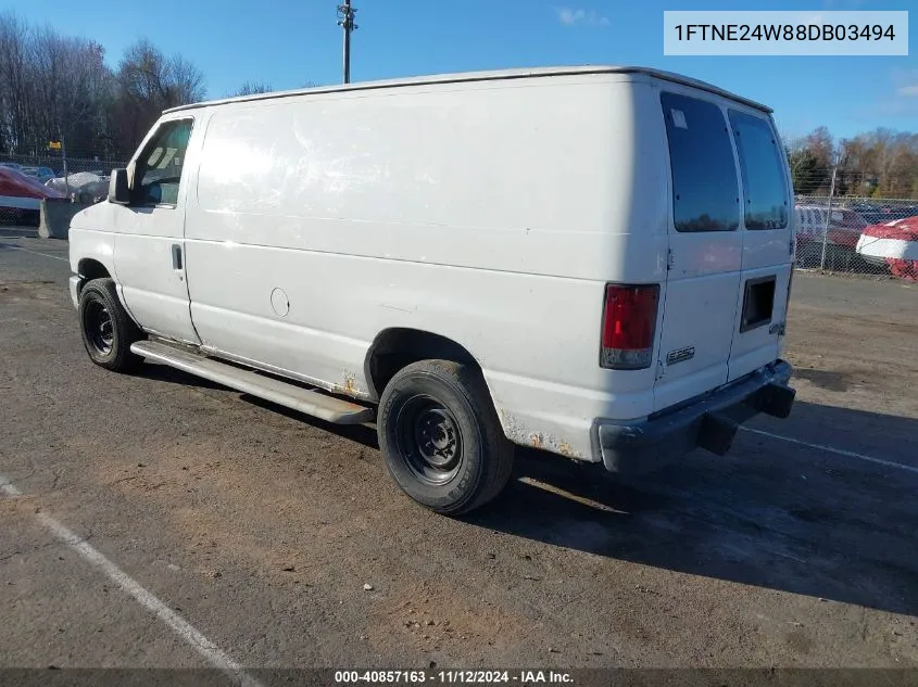 2008 Ford E-250 Commercial/Recreational VIN: 1FTNE24W88DB03494 Lot: 40857163