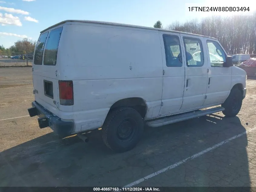 2008 Ford E-250 Commercial/Recreational VIN: 1FTNE24W88DB03494 Lot: 40857163