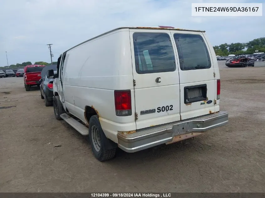 2009 Ford Econoline Cargo VIN: 1FTNE24W69DA36167 Lot: 12104399