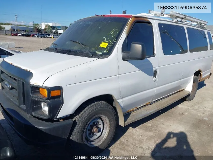 2009 Ford Econoline E350 Super Duty Wagon VIN: 1FBSS31L69DA35374 Lot: 12114984