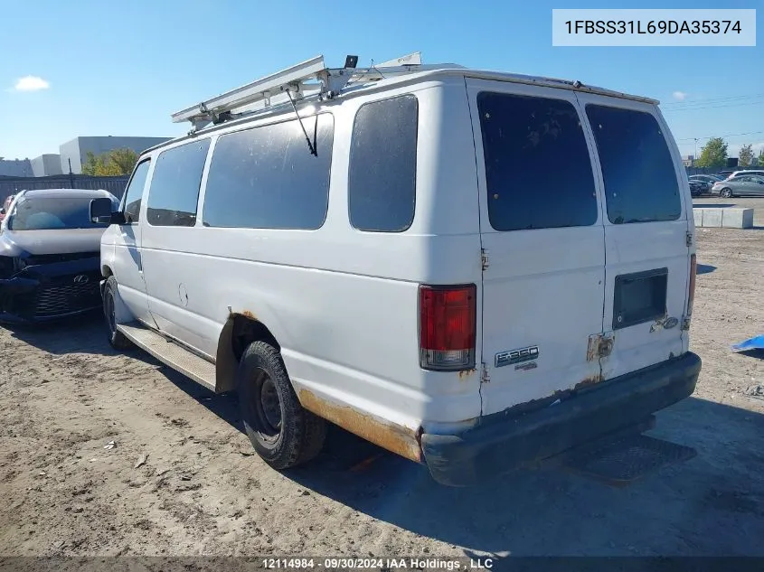 2009 Ford Econoline E350 Super Duty Wagon VIN: 1FBSS31L69DA35374 Lot: 12114984