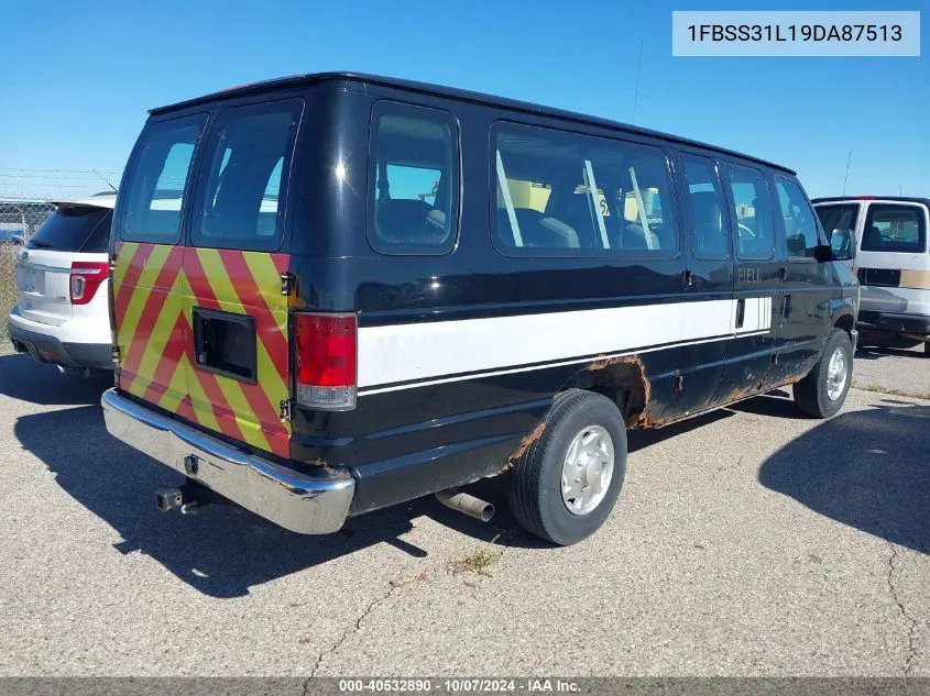 2009 Ford Econoline E350 Super Duty Wagon VIN: 1FBSS31L19DA87513 Lot: 40532890