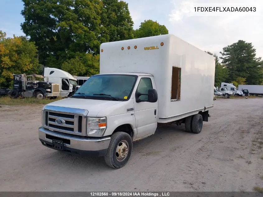 2010 Ford Econoline E450 Super Duty Cutwy Van VIN: 1FDXE4FLXADA60043 Lot: 12102560