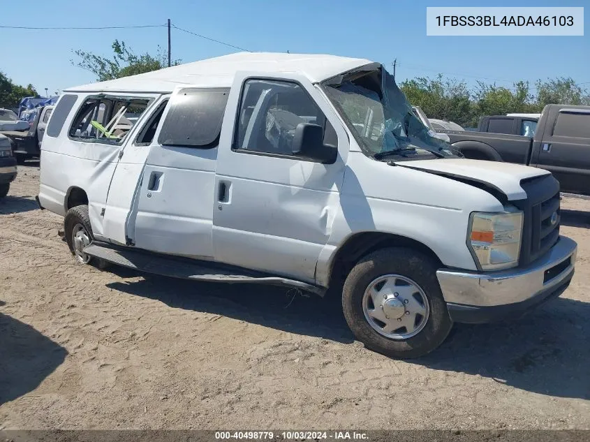 2010 Ford E-350 Super Duty Xl/Xlt VIN: 1FBSS3BL4ADA46103 Lot: 40498779