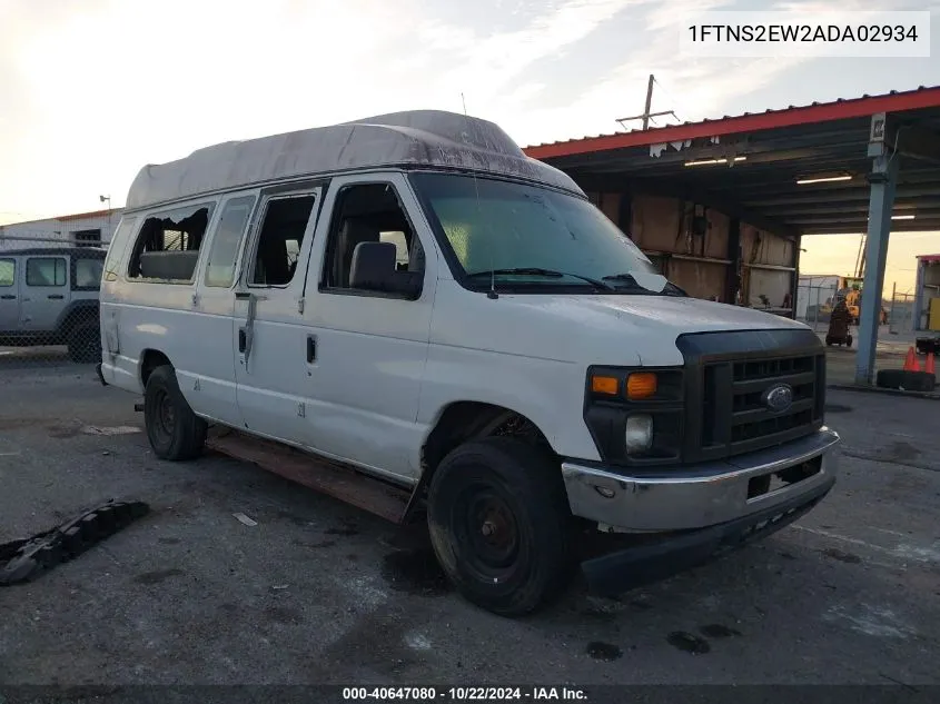 2010 Ford E-250 Commercial/Recreational VIN: 1FTNS2EW2ADA02934 Lot: 40647080