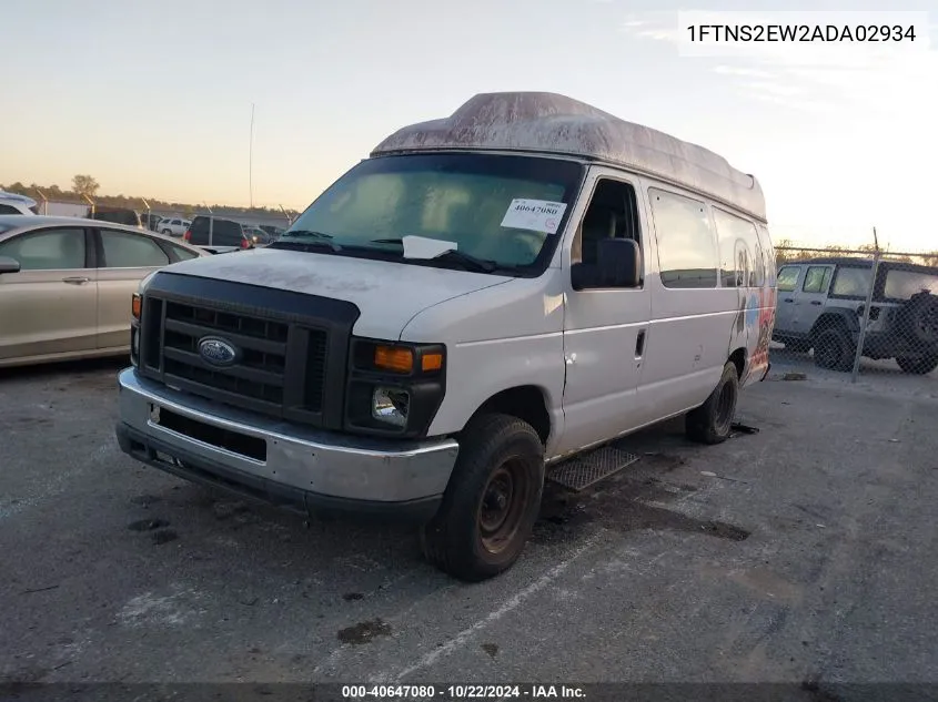 2010 Ford E-250 Commercial/Recreational VIN: 1FTNS2EW2ADA02934 Lot: 40647080