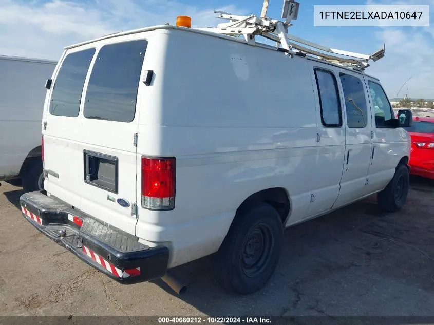 2010 Ford E-250 Commercial/Recreational VIN: 1FTNE2ELXADA10647 Lot: 40660212