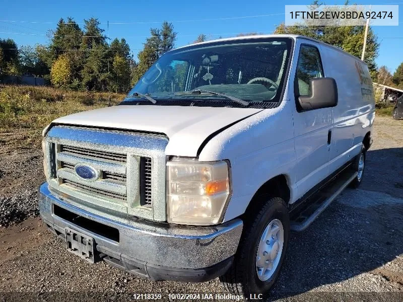 2011 Ford Econoline E250 Van VIN: 1FTNE2EW3BDA92474 Lot: 12118359