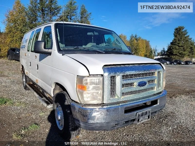 2011 Ford Econoline E250 Van VIN: 1FTNE2EW3BDA92474 Lot: 12118359