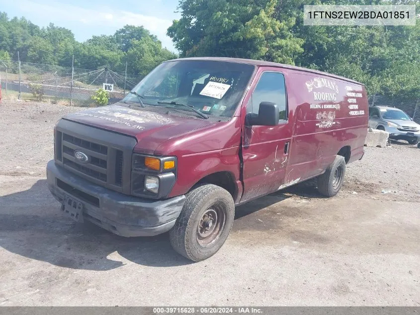 2011 Ford E-250 Commercial VIN: 1FTNS2EW2BDA01851 Lot: 39715628