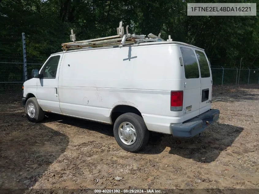 2011 Ford E-250 Commercial VIN: 1FTNE2EL4BDA16221 Lot: 40201392