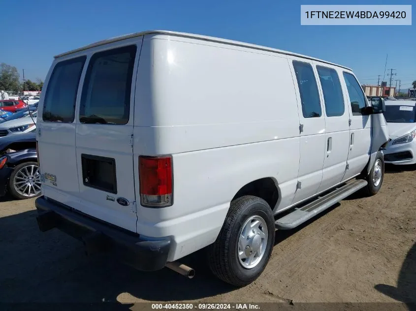 2011 Ford E-250 Commercial VIN: 1FTNE2EW4BDA99420 Lot: 40452350