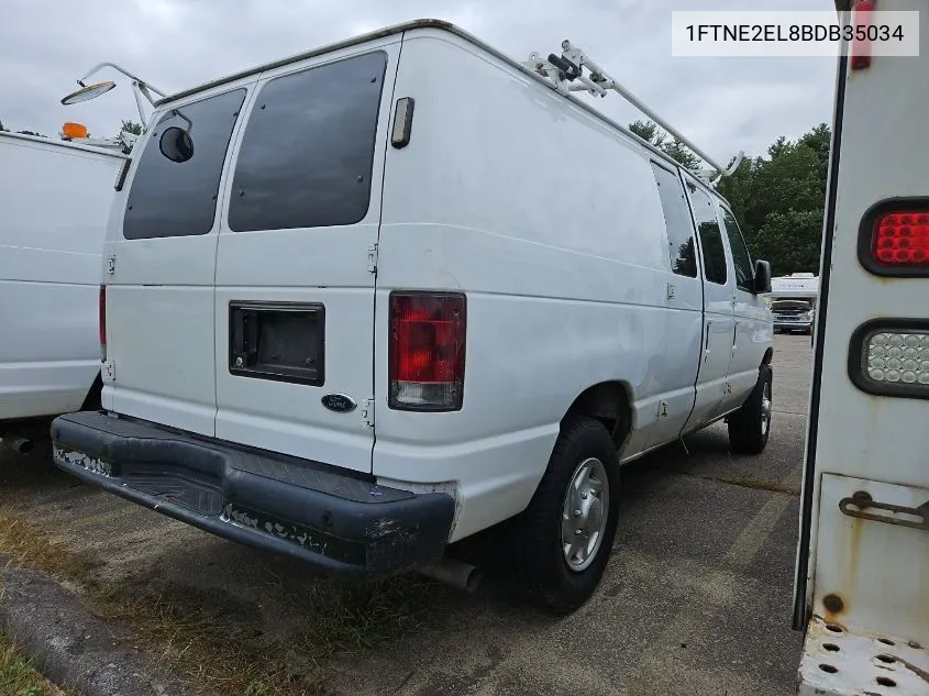 2011 Ford E-250 Commercial VIN: 1FTNE2EL8BDB35034 Lot: 40578298