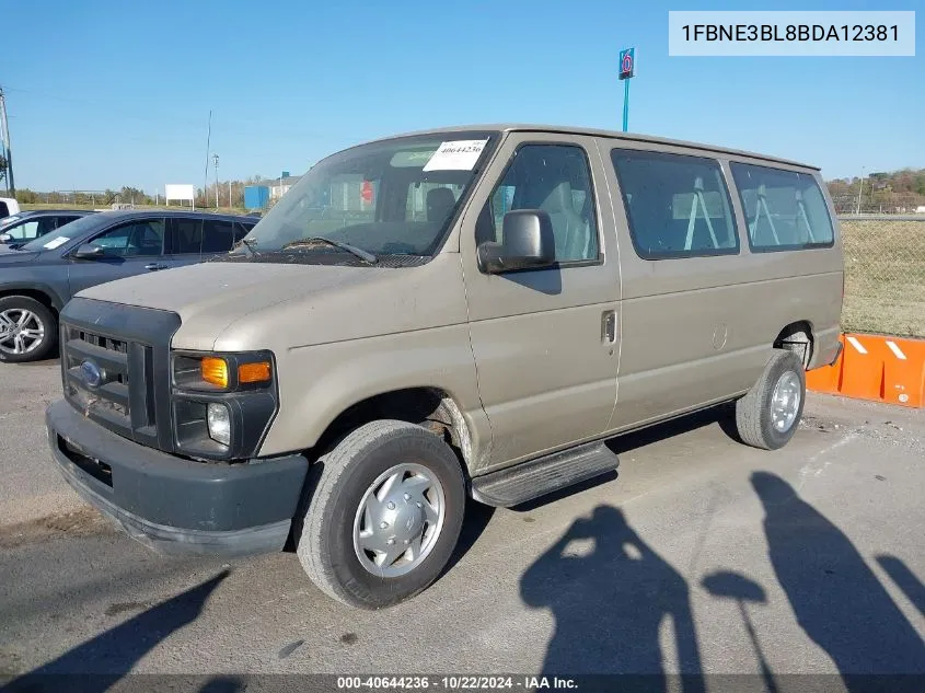 2011 Ford E-350 Super Duty Xl VIN: 1FBNE3BL8BDA12381 Lot: 40644236