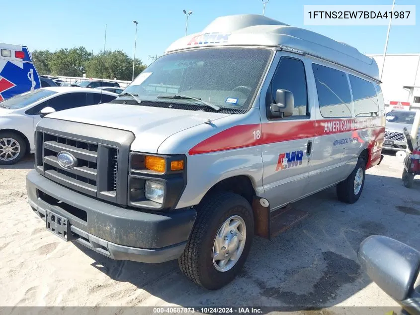 2011 Ford E-250 Commercial VIN: 1FTNS2EW7BDA41987 Lot: 40687873