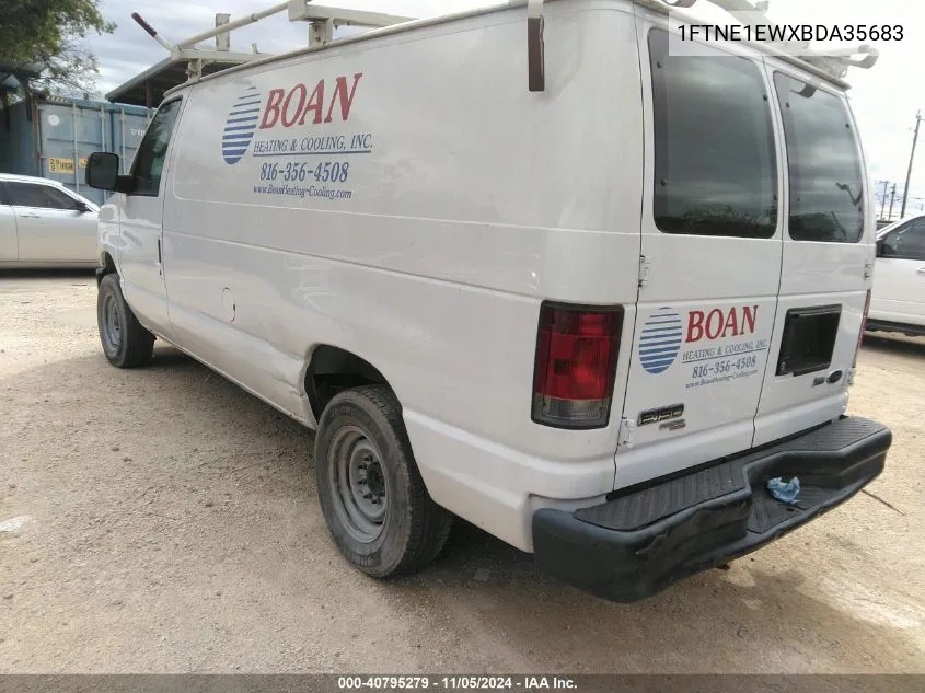 2011 Ford Econoline E150 Van VIN: 1FTNE1EWXBDA35683 Lot: 40795279