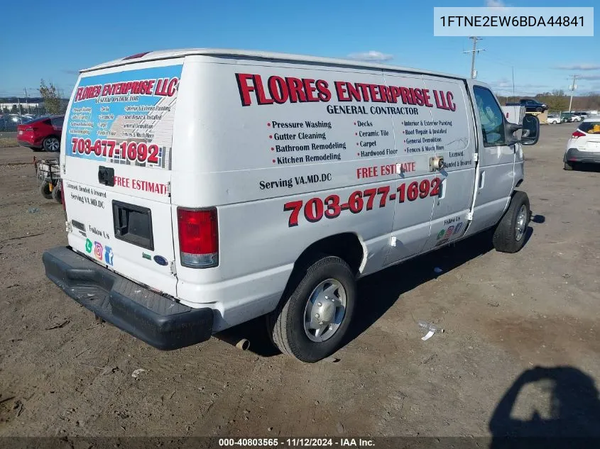 2011 Ford E-250 Commercial VIN: 1FTNE2EW6BDA44841 Lot: 40803565