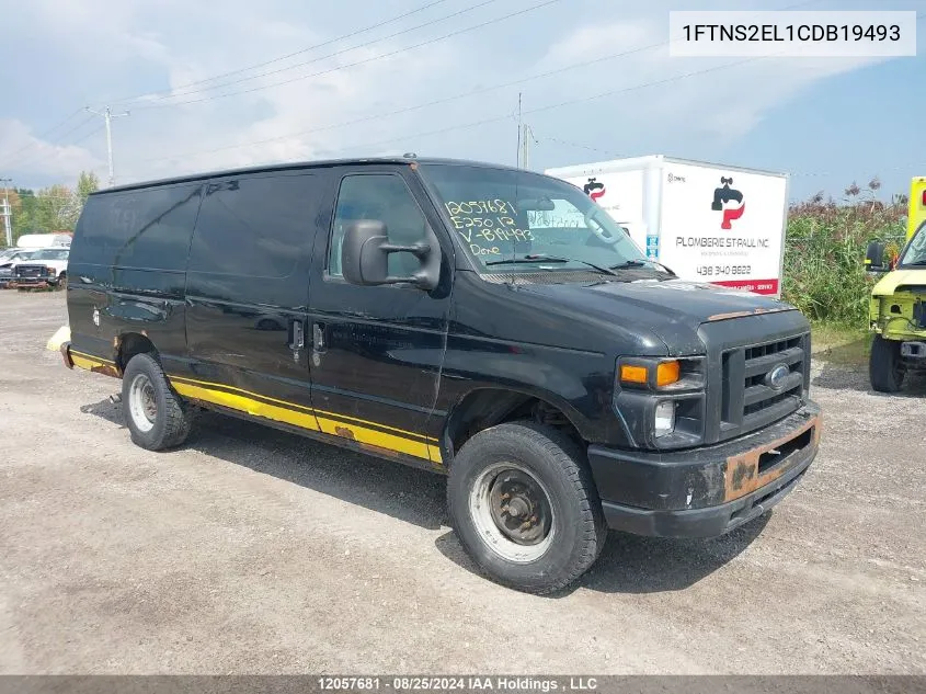 2012 Ford Econoline E250 Van VIN: 1FTNS2EL1CDB19493 Lot: 12057681