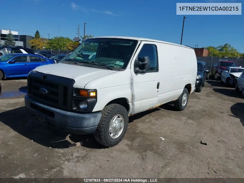 2012 Ford Econoline E250 Van VIN: 1FTNE2EW1CDA00215 Lot: 12107933