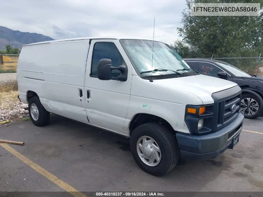 2012 Ford E-250 Commercial VIN: 1FTNE2EW8CDA58046 Lot: 40318237