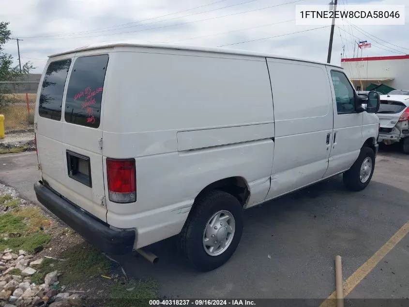 2012 Ford E-250 Commercial VIN: 1FTNE2EW8CDA58046 Lot: 40318237