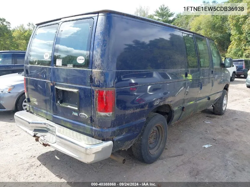 2012 Ford Econoline E150 Van VIN: 1FTNE1EW5CDB36938 Lot: 40388868