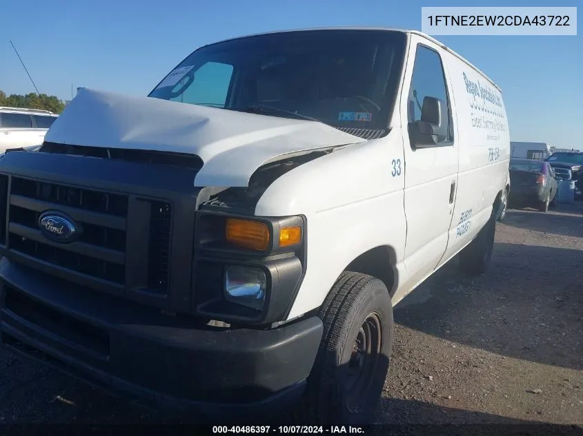 2012 Ford E-250 Commercial VIN: 1FTNE2EW2CDA43722 Lot: 40486397