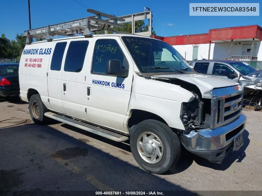 2012 Ford E-250 Commercial VIN: 1FTNE2EW3CDA83548 Lot: 40557681