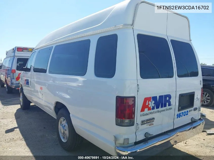 2012 Ford Econoline E250 Van VIN: 1FTNS2EW3CDA16702 Lot: 40679891