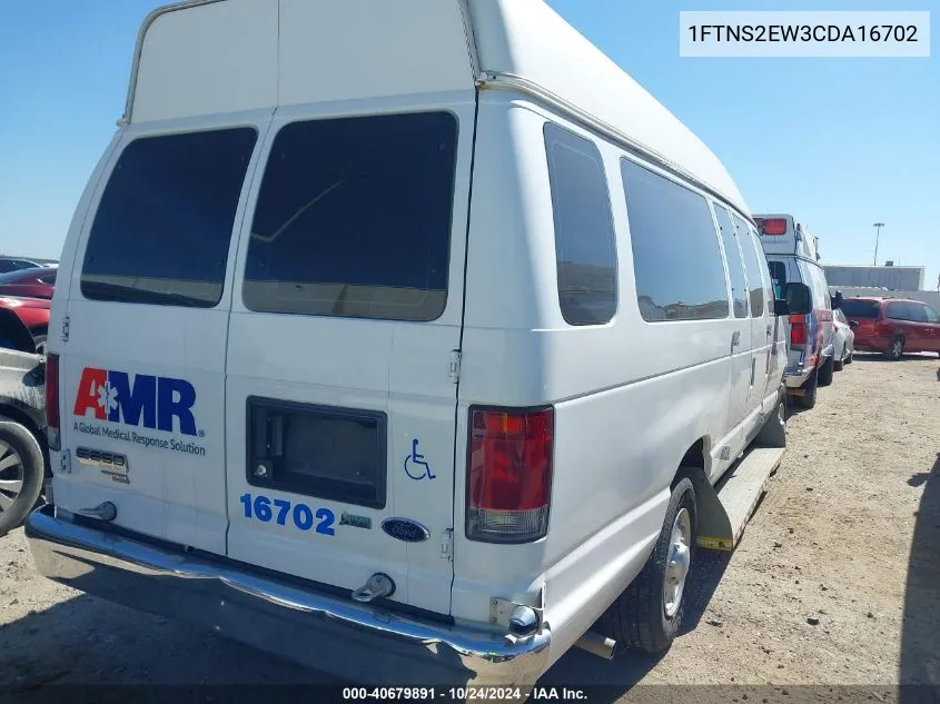 2012 Ford Econoline E250 Van VIN: 1FTNS2EW3CDA16702 Lot: 40679891