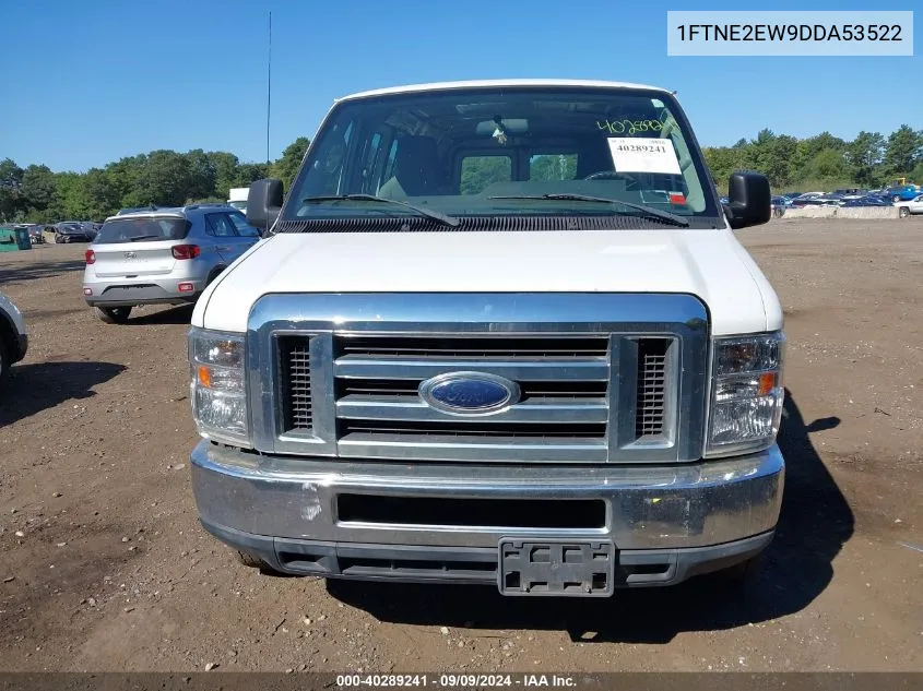 2013 Ford E-250 Commercial VIN: 1FTNE2EW9DDA53522 Lot: 40289241