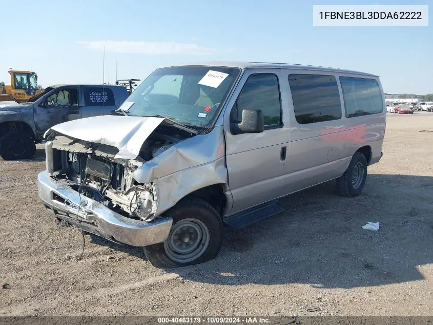 2013 Ford Econoline E350 Super Duty Wagon VIN: 1FBNE3BL3DDA62222 Lot: 40463179