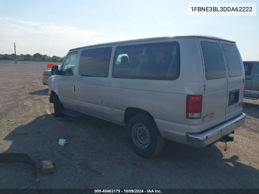 2013 Ford Econoline E350 Super Duty Wagon VIN: 1FBNE3BL3DDA62222 Lot: 40463179