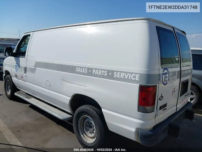 2013 Ford E-250 Commercial VIN: 1FTNE2EW2DDA31748 Lot: 40483625