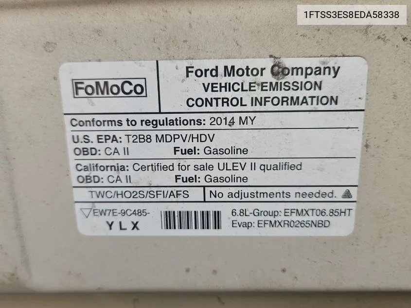 1FTSS3ES8EDA58338 2014 Ford E-350 Super Duty Commercial