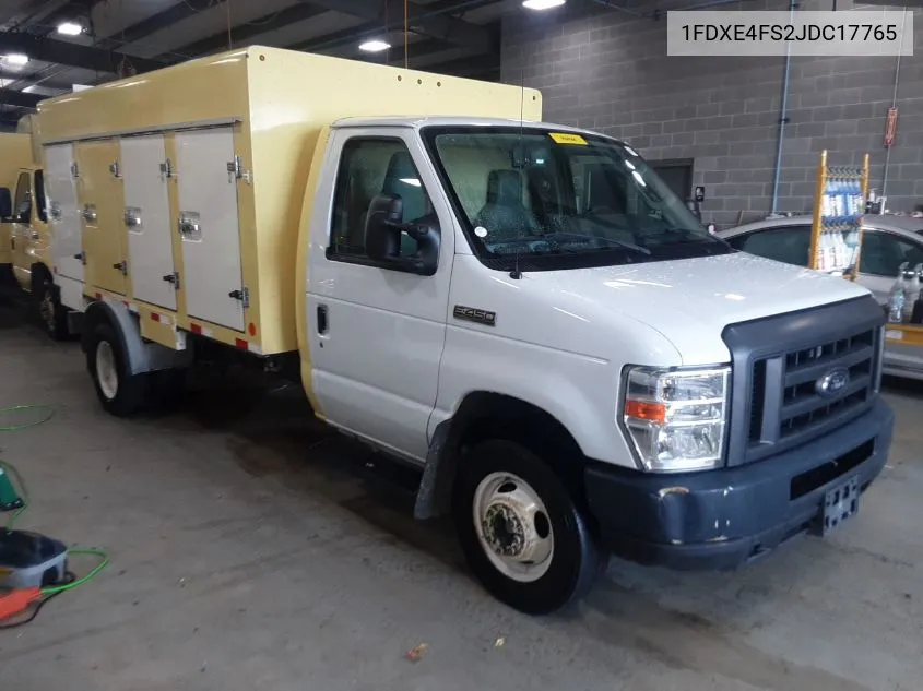 2018 Ford Econoline E450 Super Duty Cutwy Van VIN: 1FDXE4FS2JDC17765 Lot: 40522097