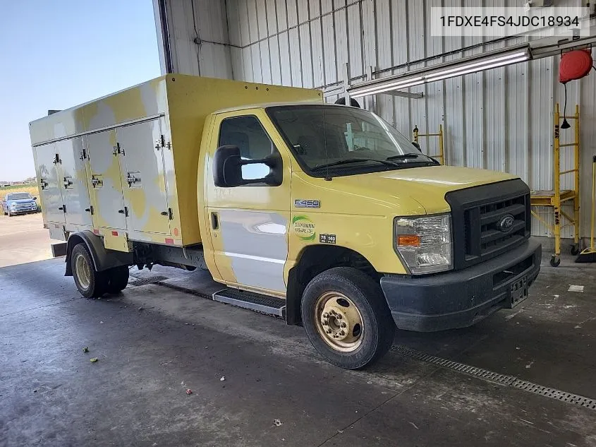 2018 Ford Econoline E450 Super Duty Cutwy Van VIN: 1FDXE4FS4JDC18934 Lot: 40612830