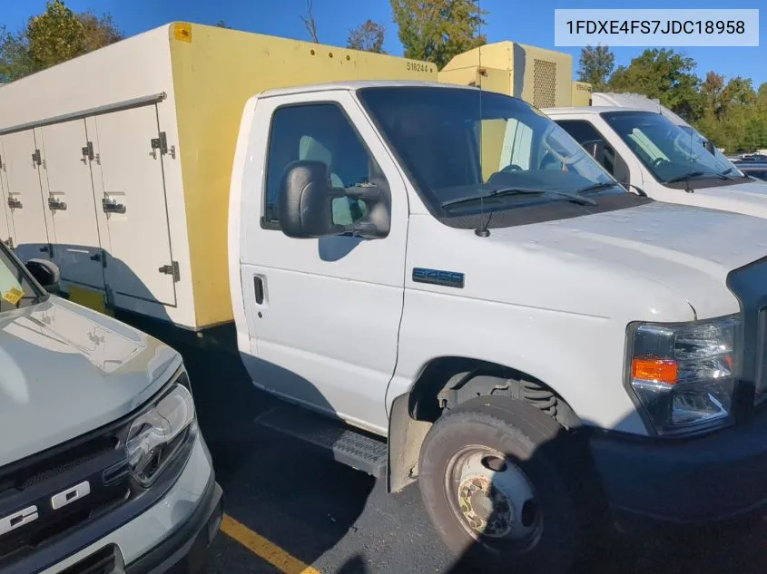 2018 Ford E-450 Cutaway VIN: 1FDXE4FS7JDC18958 Lot: 40768264