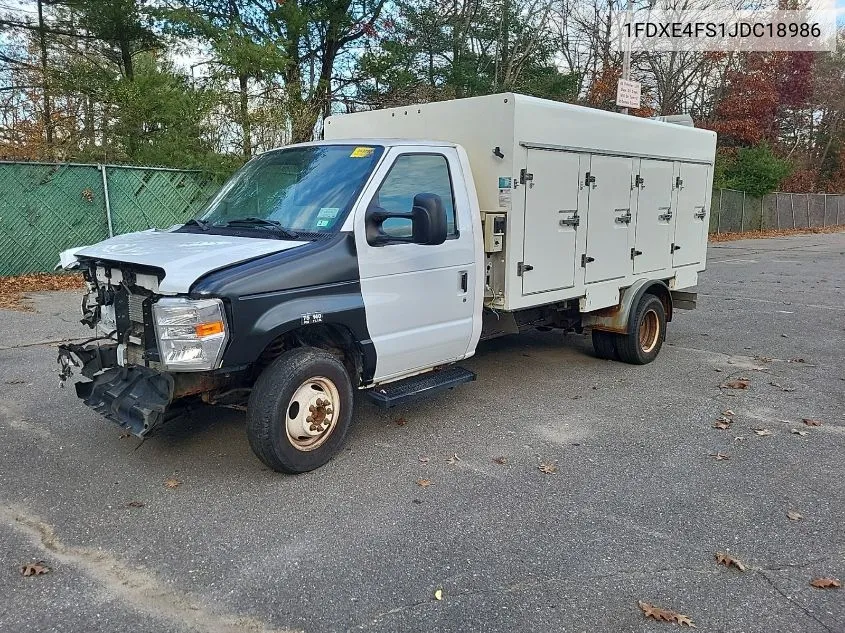 2018 Ford Econoline E450 Super Duty Cutwy Van VIN: 1FDXE4FS1JDC18986 Lot: 40865133