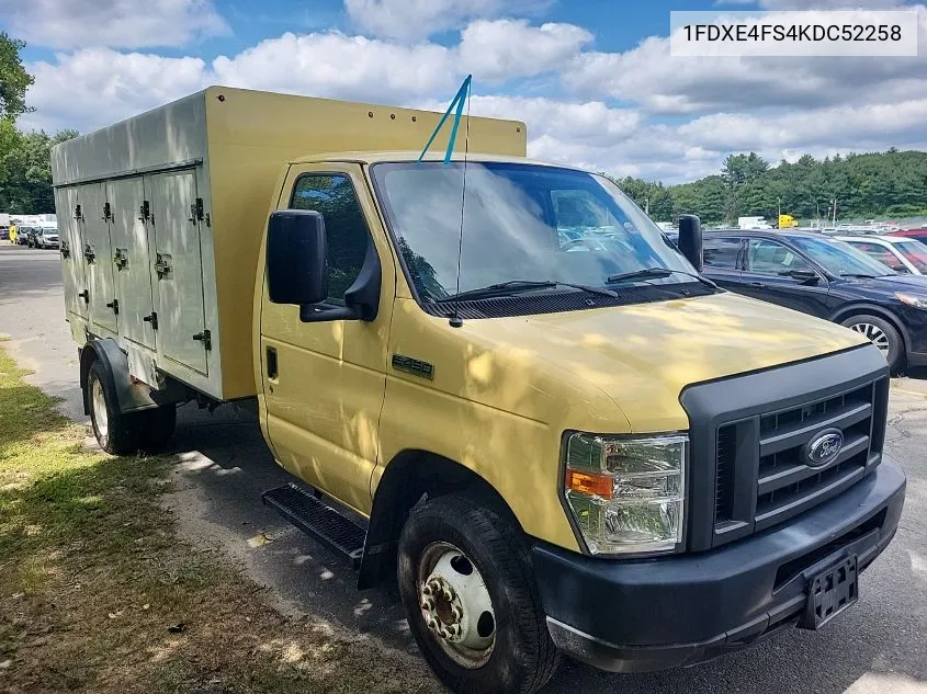 2019 Ford E-450 Cutaway VIN: 1FDXE4FS4KDC52258 Lot: 40524197