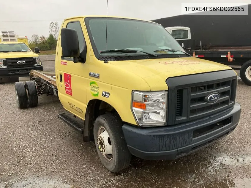 2019 Ford Econoline E450 Super Duty Cutaway Van VIN: 1FDXE4FS6KDC22565 Lot: 40559338