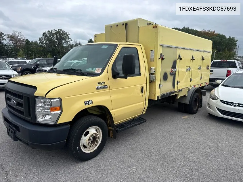 2019 Ford E-450 Cutaway VIN: 1FDXE4FS3KDC57693 Lot: 40659365