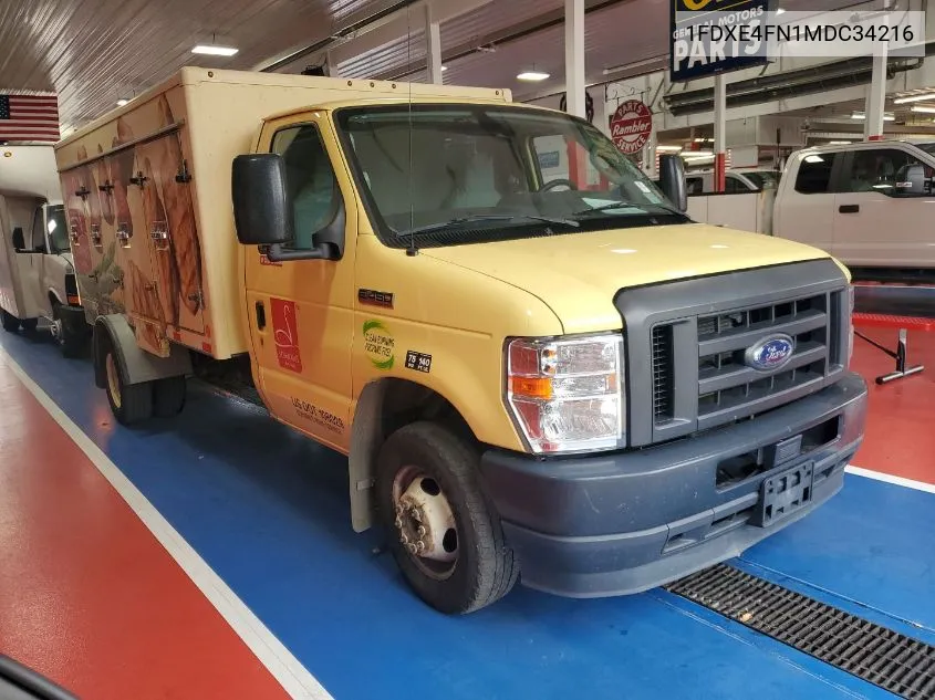 2021 Ford E-450 Cutaway VIN: 1FDXE4FN1MDC34216 Lot: 40527783