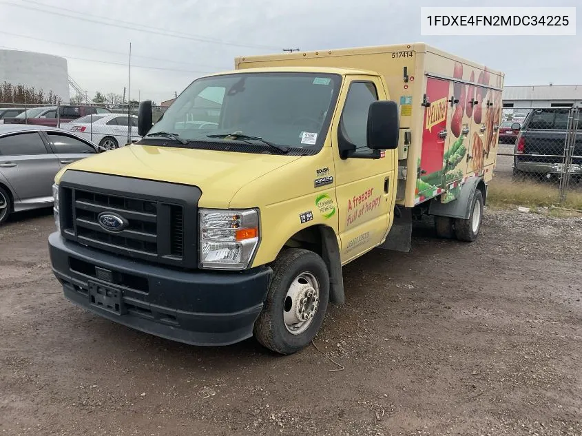 2021 Ford E-450 Cutaway VIN: 1FDXE4FN2MDC34225 Lot: 40593079