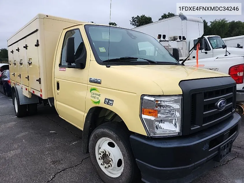 2021 Ford E-450 Cutaway VIN: 1FDXE4FNXMDC34246 Lot: 40599759