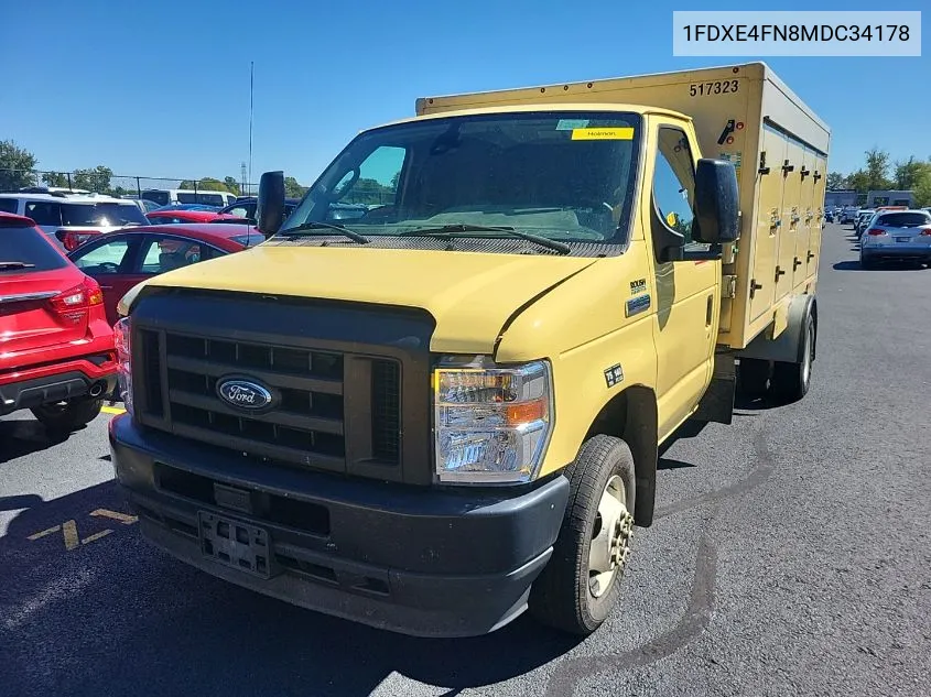 2021 Ford E-450 Cutaway VIN: 1FDXE4FN8MDC34178 Lot: 40637694