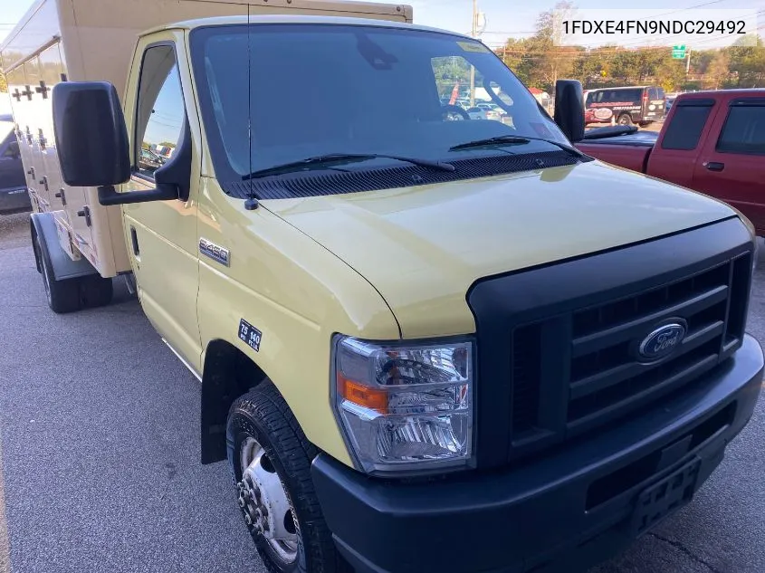 2022 Ford Econoline E450 Super Duty Cutaway Van VIN: 1FDXE4FN9NDC29492 Lot: 40584000