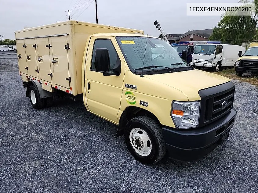 2022 Ford E-450 Cutaway VIN: 1FDXE4FNXNDC26200 Lot: 40709447